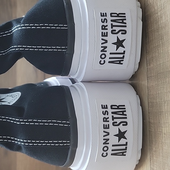 Converse Black and White Platform Sneakers - Picture 7 of 11